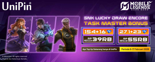 SNK Lucky Draw Encore Taskmaster Bonus! Top Up dan Dapatkan Diskon 10%